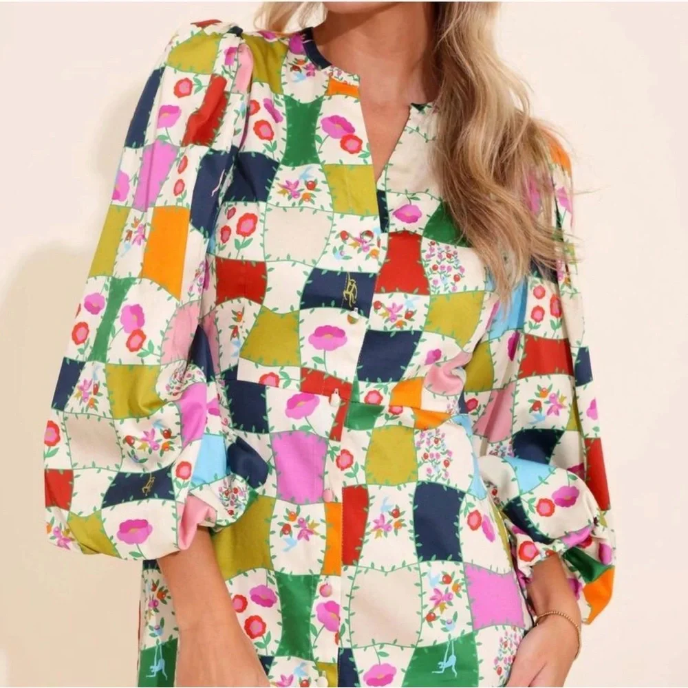 NWT Alden Adair Athena dress in Alfresco print size S - Picture 2 of 5